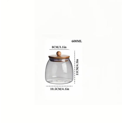 Glass storage containers /canisters
With Bamboo lid