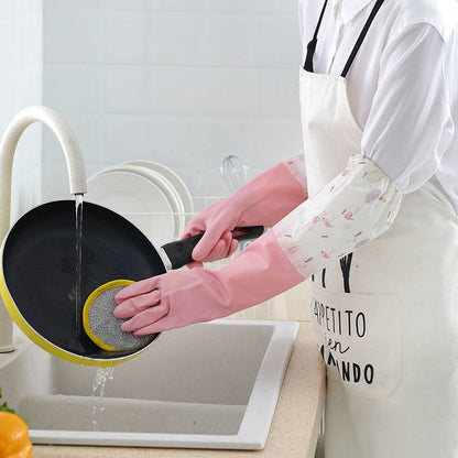 Long silicon waterproof kitchen/household gloves