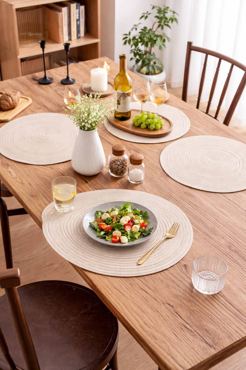 Elegant Round Woven Placemats