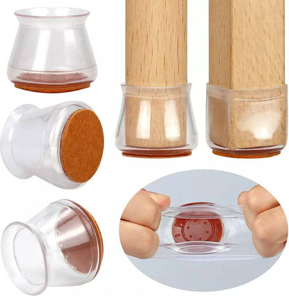 High Transparency Anti-slip Silicon Furniture Leg Protection Cover , Feet Pad Floor Protector