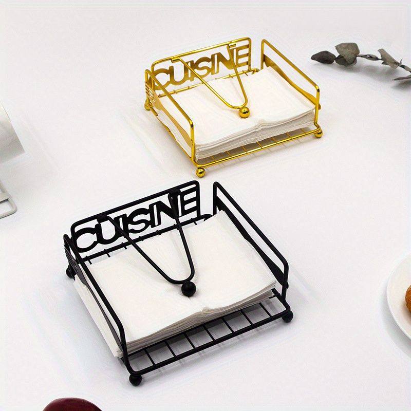 Gold Cuisine Metal Napkin Holder