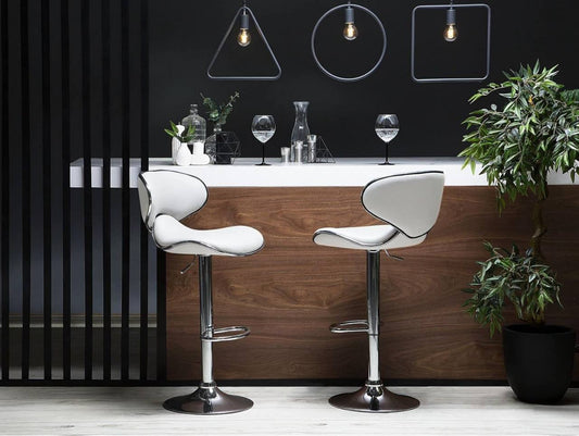 Premium quality adjustable leather bar stools