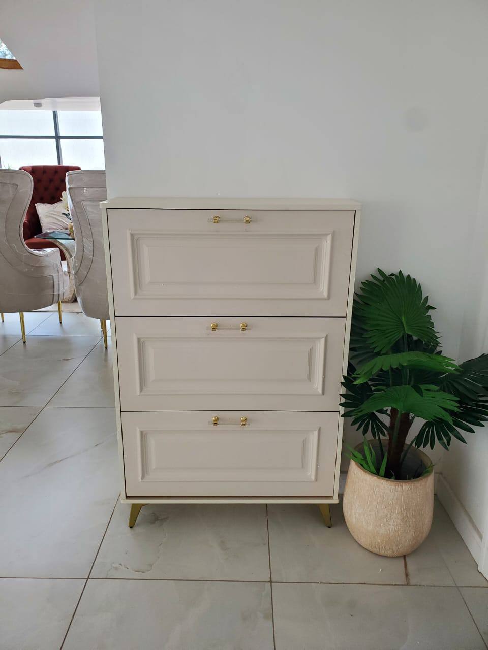 Modern luxury Bucket flip shoe cabinet