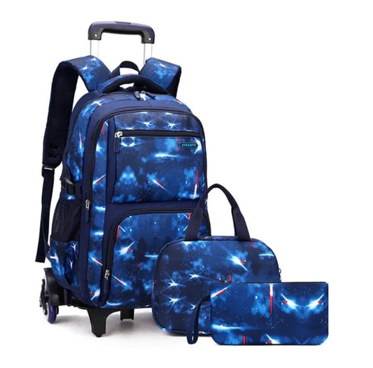 3Wheel Rolling Trolley School Bag