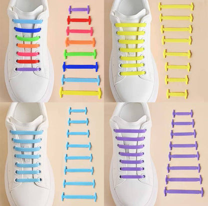 Silicone reusable shoe laces