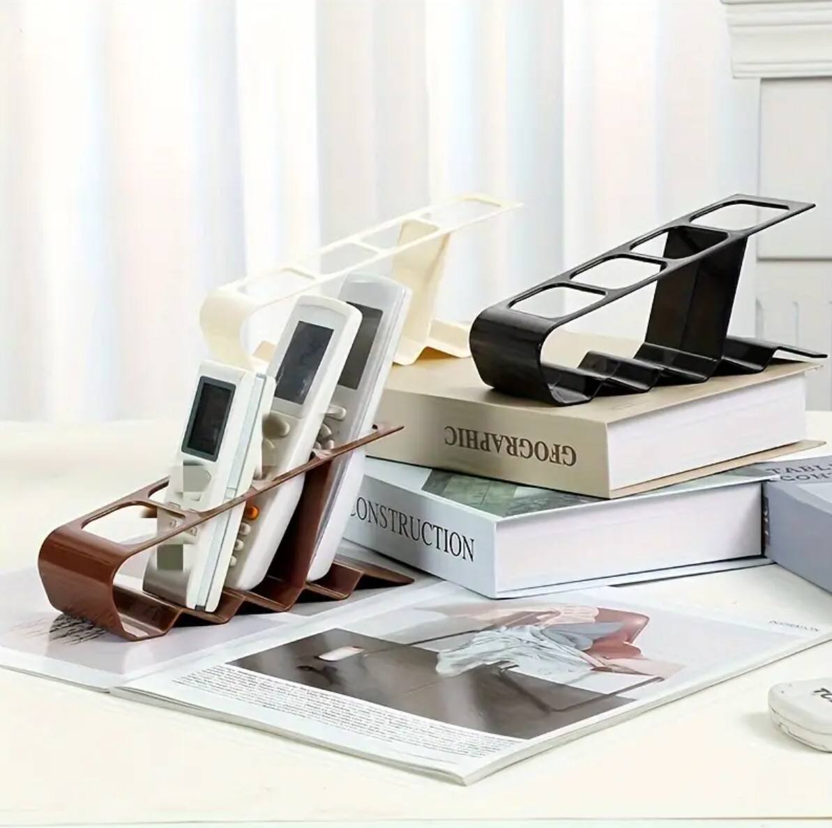 4 Slots Plastic Remote Control Holder