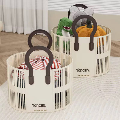 Foldable laundry /  Toy Basket with Handle