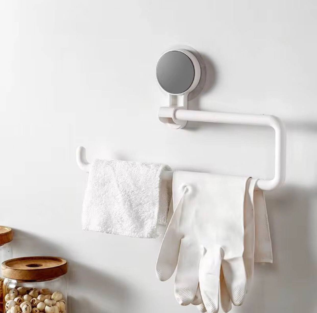 Traceless bathroom wall mounted paper holder/ towel rack