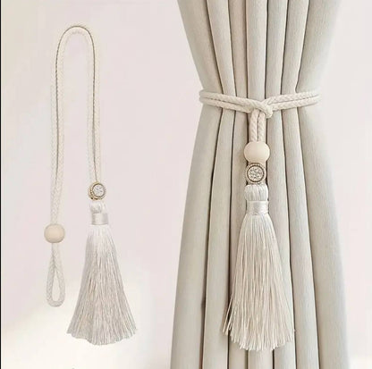 2 Bohemian fashion adjustable cotton cord curtain straps