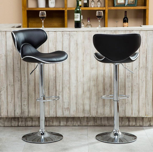 Premium quality adjustable leather bar stools