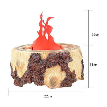 Electric Wooden tree stump Fireplace decor display piece