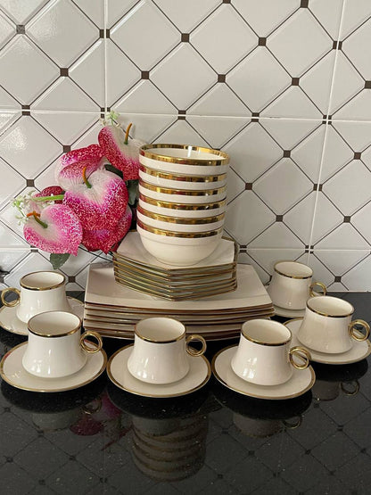 Gold dinner set