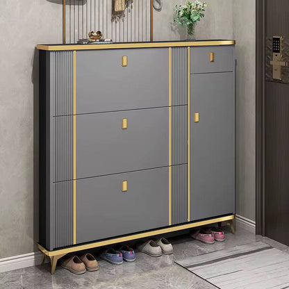 Luxury modern bucket flip shoe cabinet