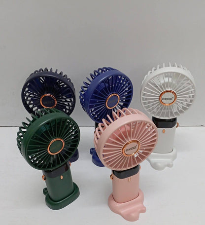 Led digital mini portable fan