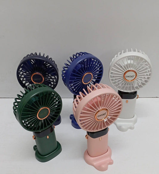 Led digital mini portable fan