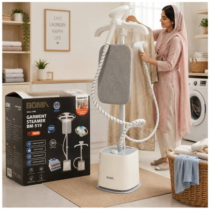 1800W 1.8L Steam Iron Standing Garment Steamer with Ironing Board, Strong Steam Penetration, Wrinkle Removal, Suitable for Home, Office and Travel