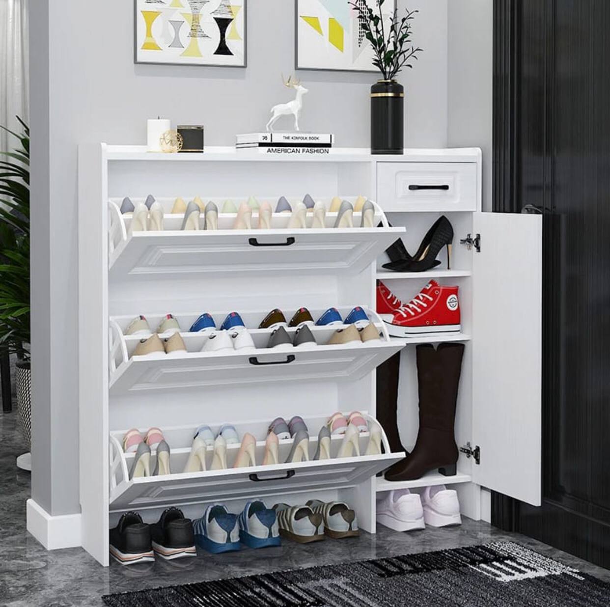 New model Bucket flip shoe cabinet