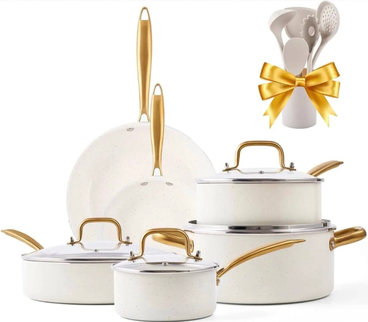 15pcs Premium Ceramic Cookware set