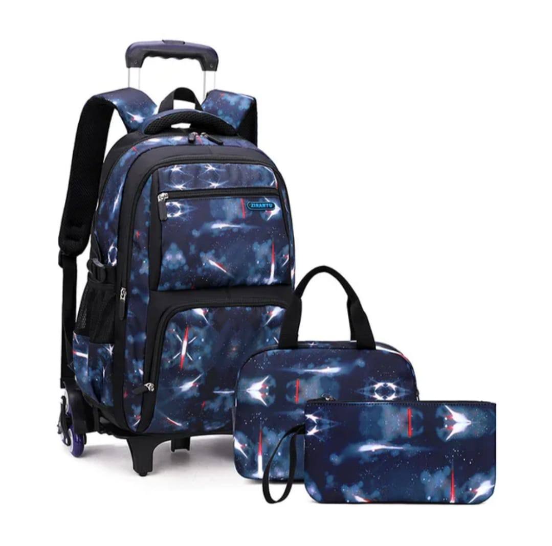 3Wheel Rolling Trolley School Bag