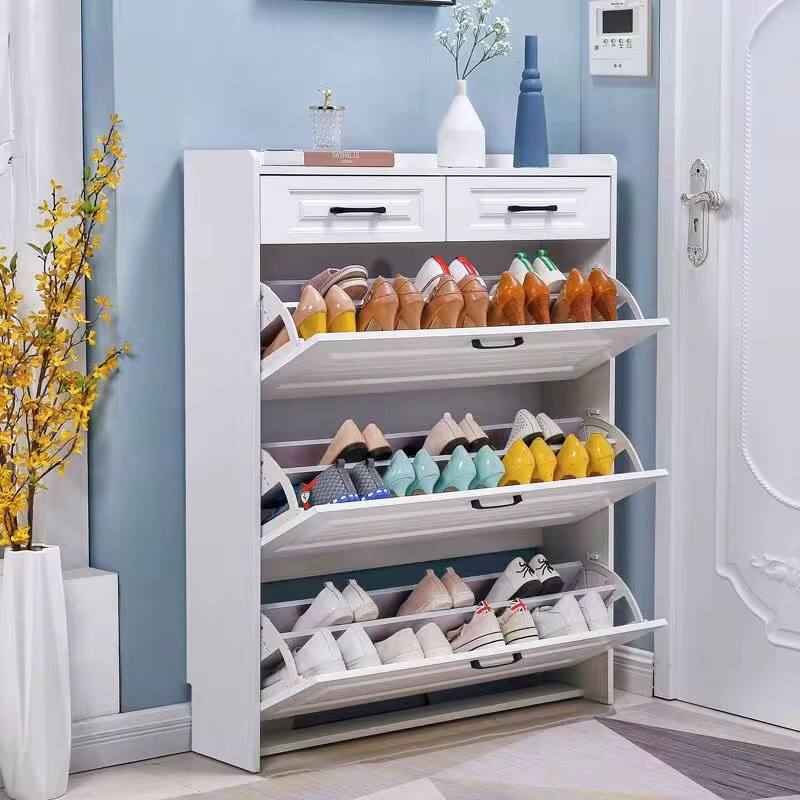Bucket flip shoe cabinet