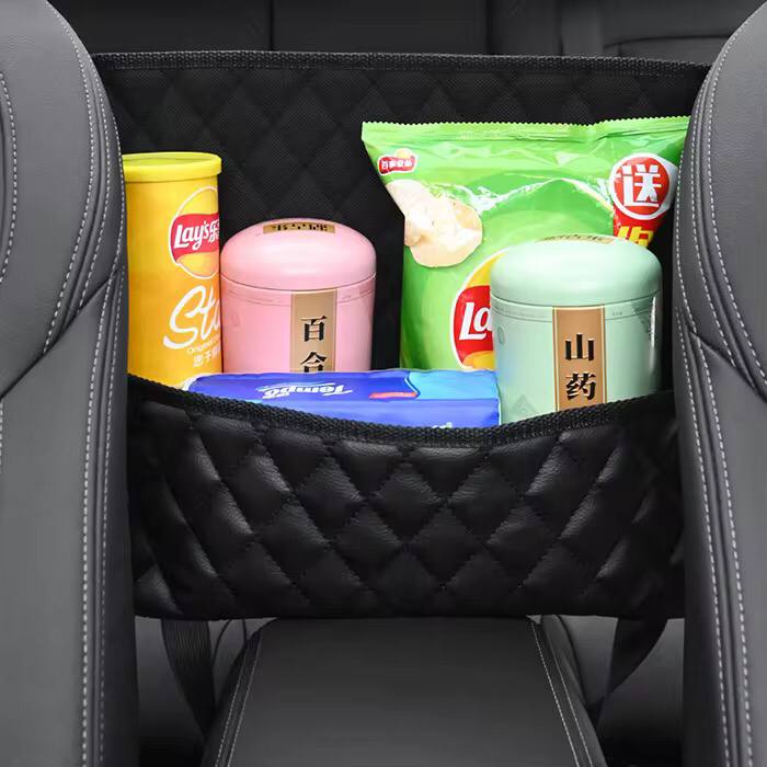 High quality PU leather car in between seat organizer