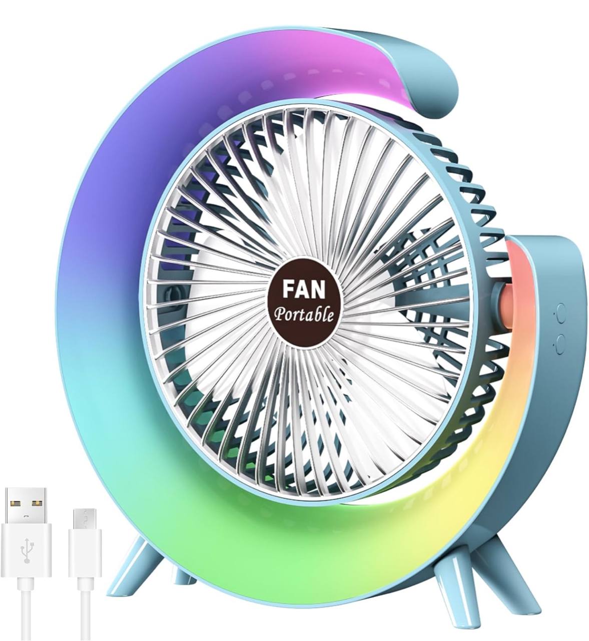 Portable rechargeable desktop Fan