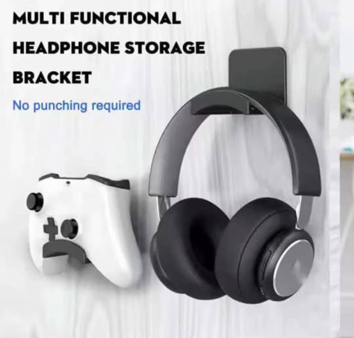 Universal no drilling self adhesive headphones organizer hooks
2pcs