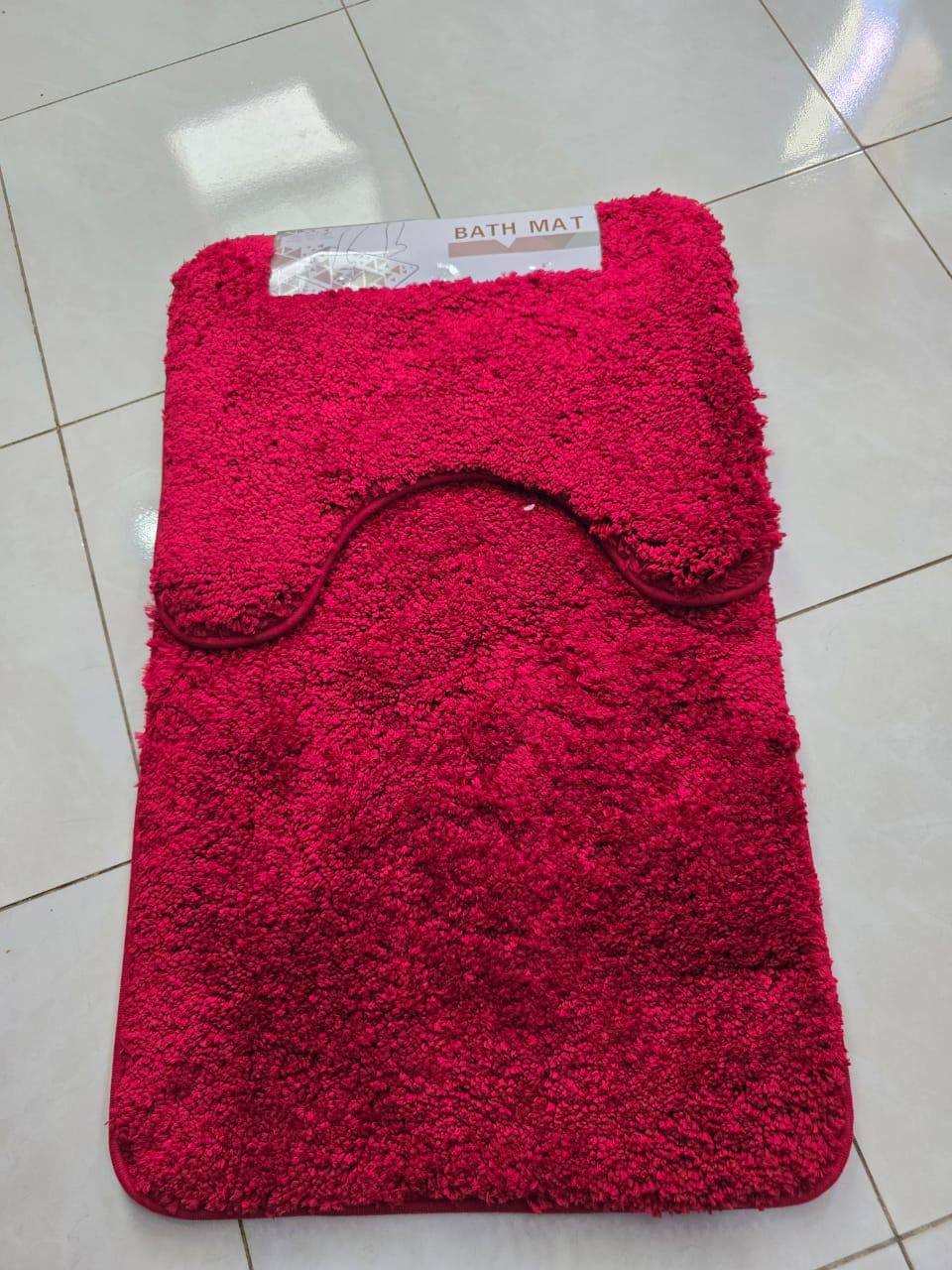 2pcs Ultra-Soft Plush Bath Mat Set
