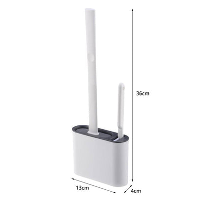 Wall hanging toilet brush with Holder & cleaning brush