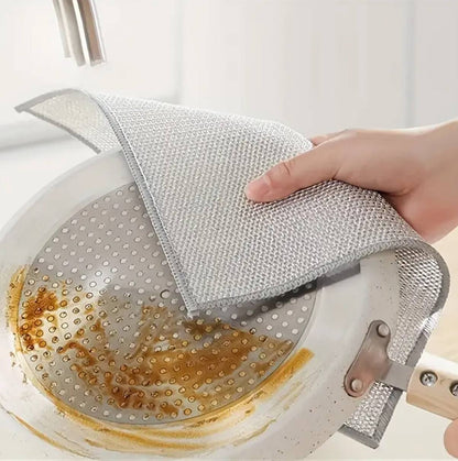 Multi-purpose magic wire dish cleaning cloth