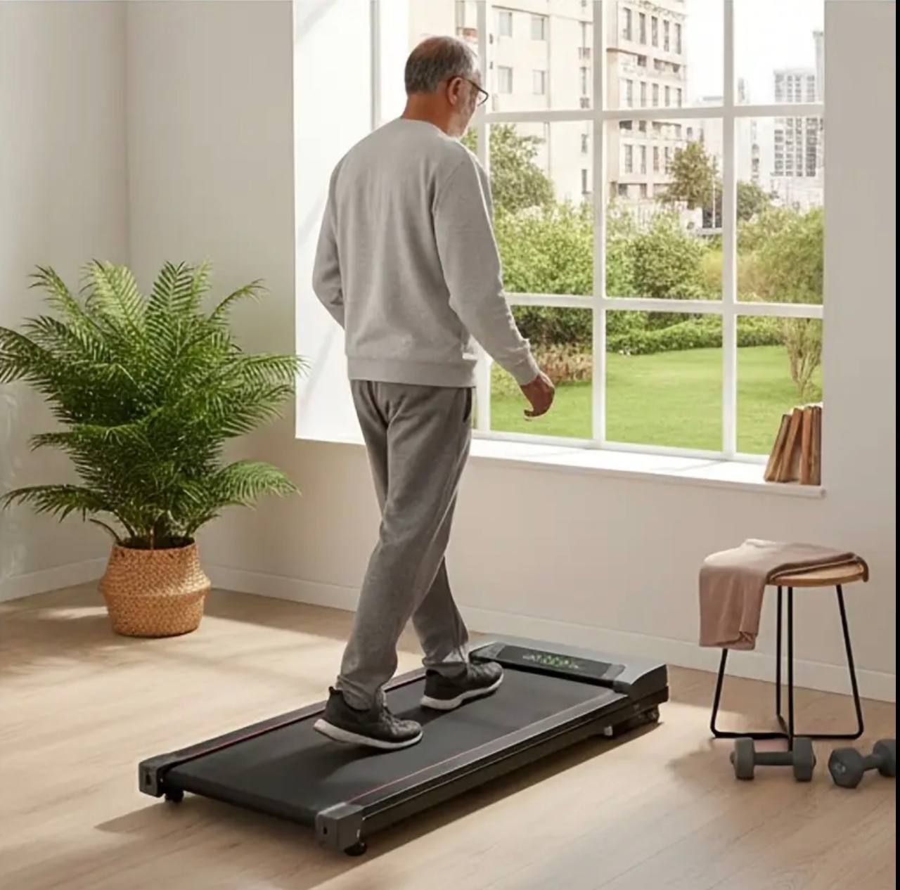 Foldable walking pad/treadmill