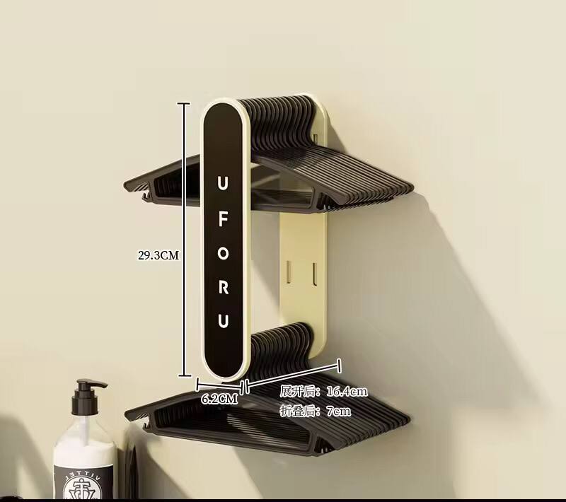 Retractable Hanger Storage Shelf Punch-free Balcony Wall Hanging Clothes-stay Organizer Multifunctional Clothes Hanger Collector