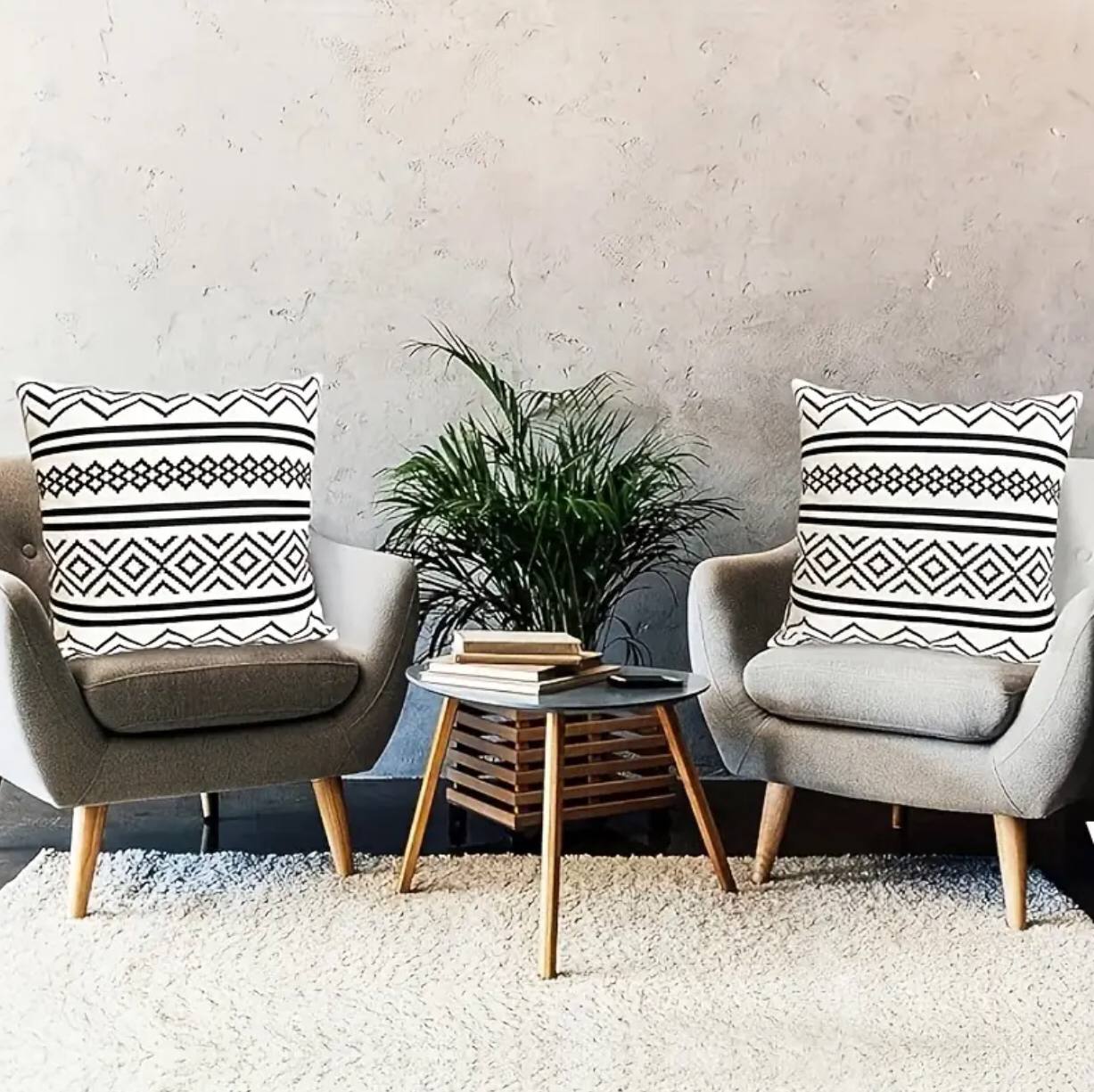 Geometric nordic throw covers/cases.