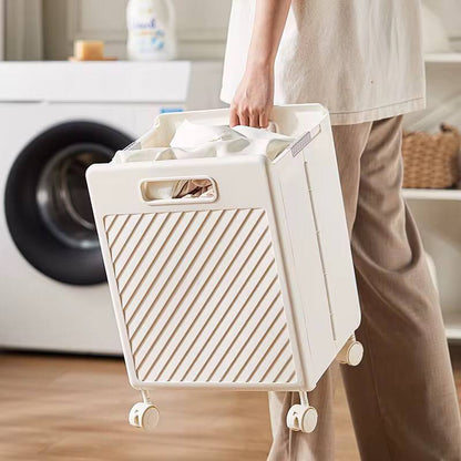 2pcs Foldable laundry Hamper basket with Wheels