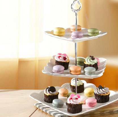 Ceramic Cake stand square 3 layer.