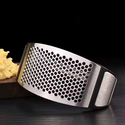 Stainless steel garlic press crusher