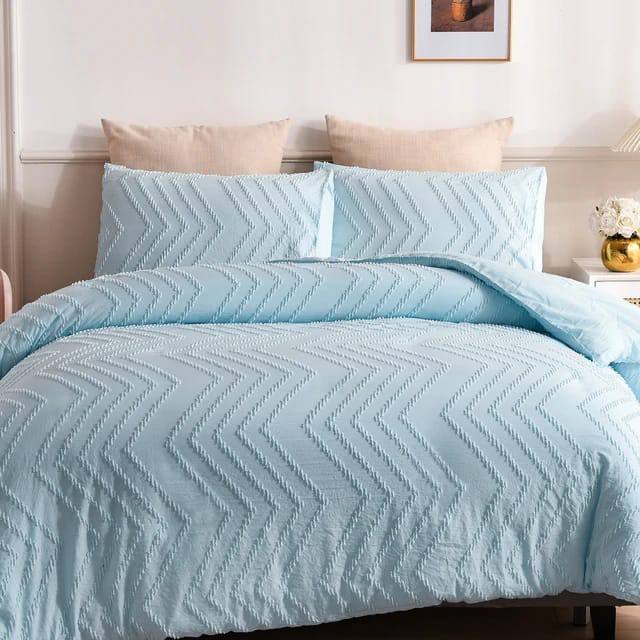 3pc Tufted  Wave Duvet cover setl