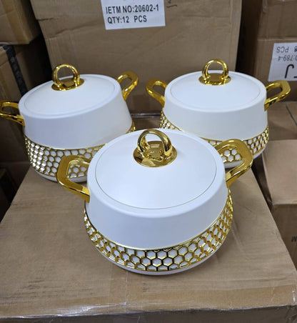3pcs Food warmers Casserole Set