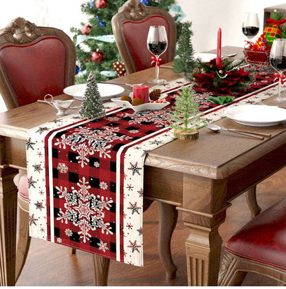 Christmas Table Runner Xmas Linen Table Cover Merry Christmas Decorations  Tablecloth