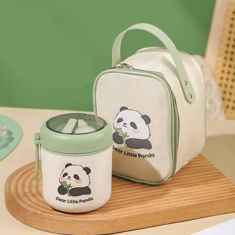 2 in 1 Food Flask Thermos With A Matching Insulated Lunch Bag