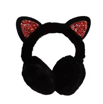Cute cat plush fur earmuff