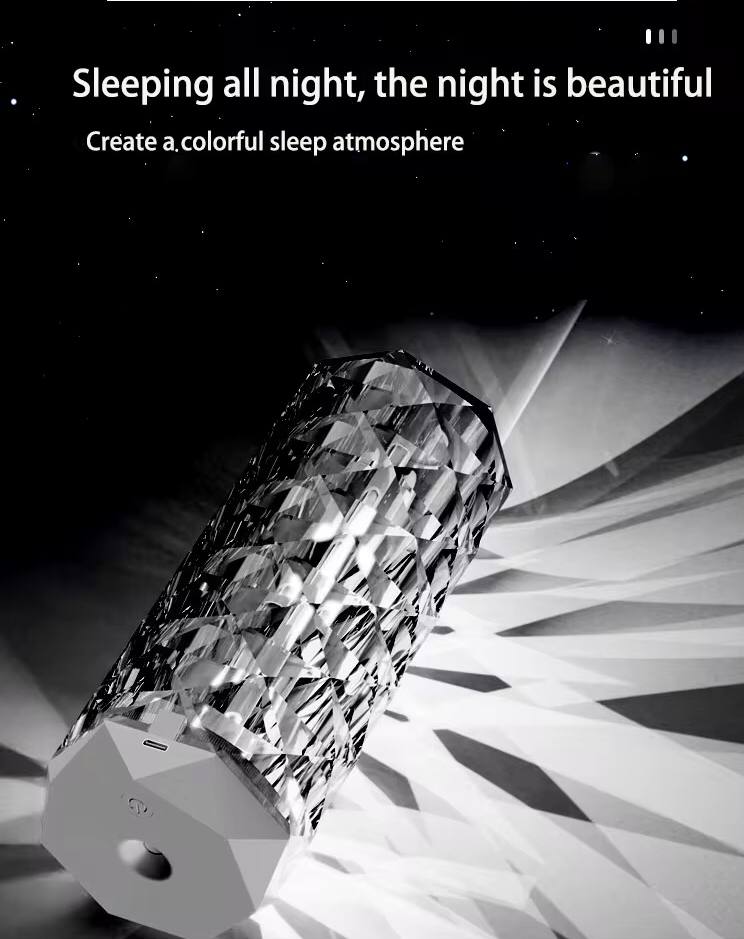 High quality crystal intelligent Humidifier with 7 colour dime lights and automatic switch off when waterless