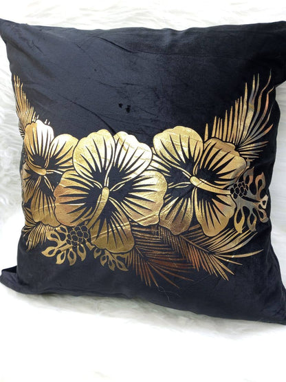 Gold & Black Throw Pillow Covers