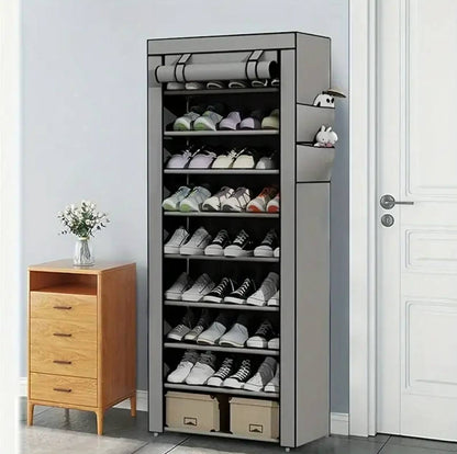 10 layer single row zipper shoe cabinet
