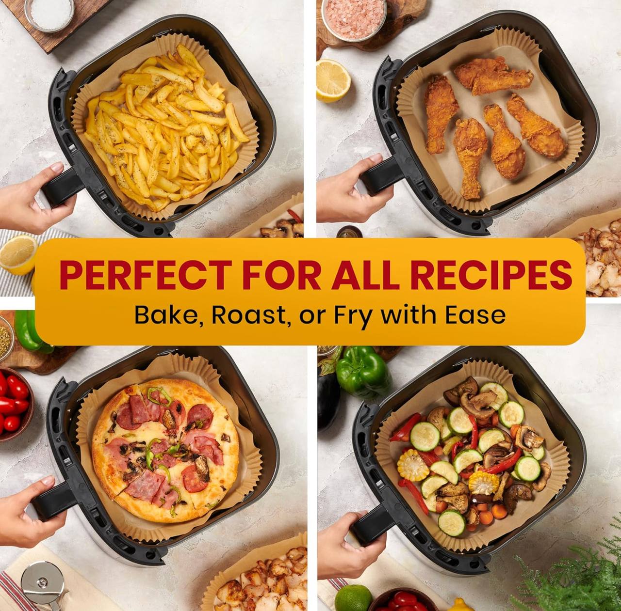 Nonstick air fryer/air frier liners 50pcs