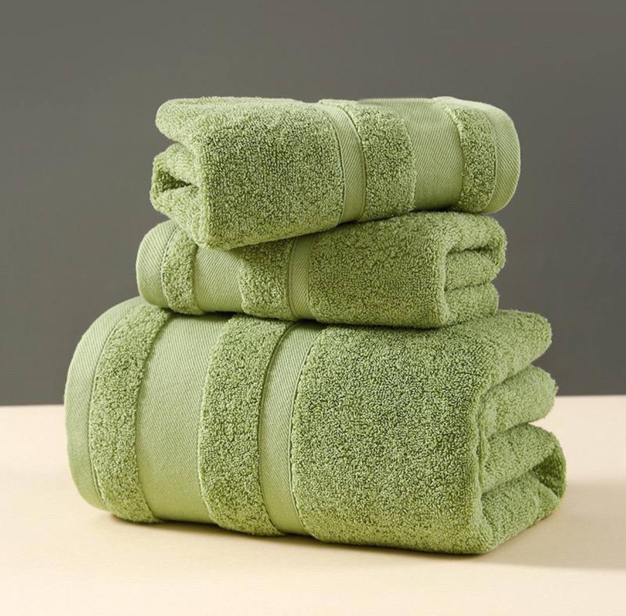 Combed Cotton Bath Towel Sets 3pcs