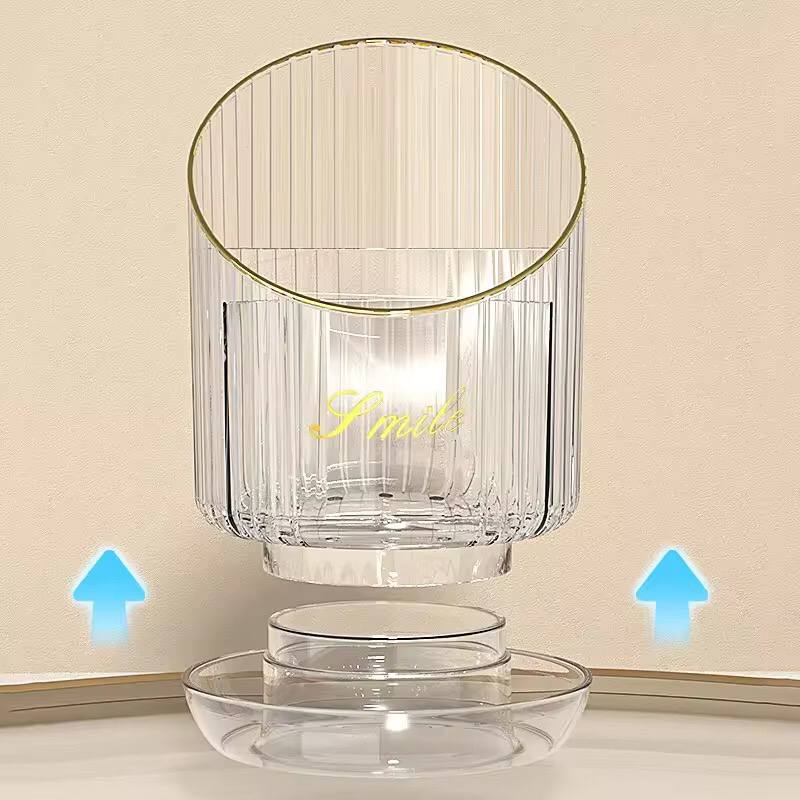 Rotating Makeup Brush Bucket Storage Box Portable Multifunction Dust-proof Large-capacity Desktop Organizer Lipstick Storage