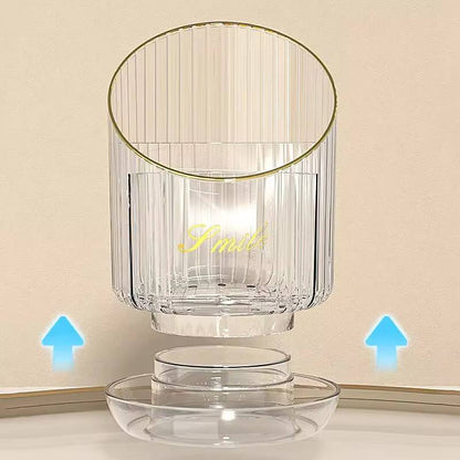 Rotating Makeup Brush Bucket Storage Box Portable Multifunction Dust-proof Large-capacity Desktop Organizer Lipstick Storage