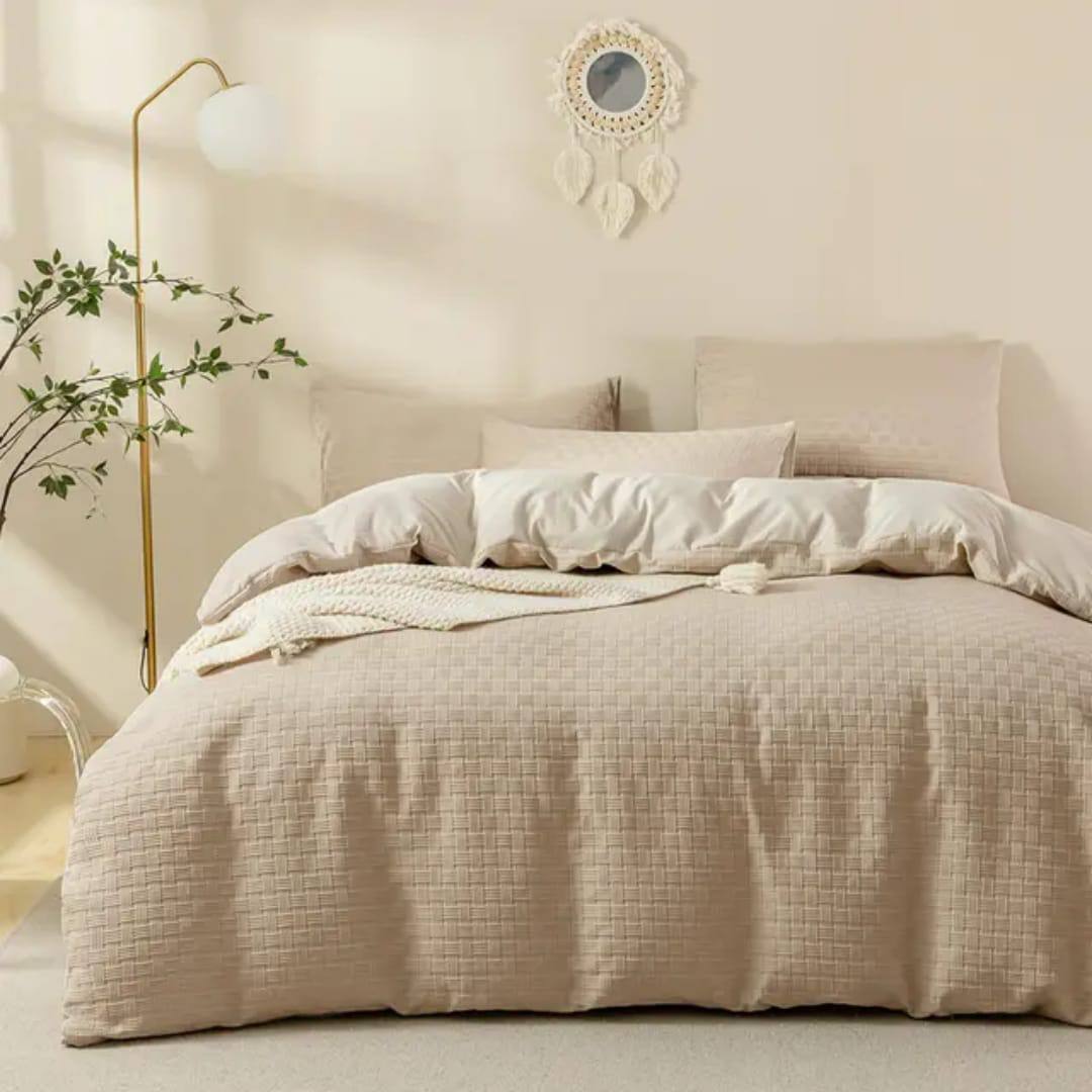 3pc WAFFLE Duvet cover set