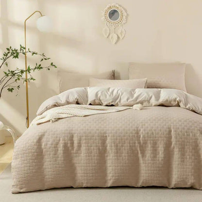 3pc WAFFLE Duvet cover set